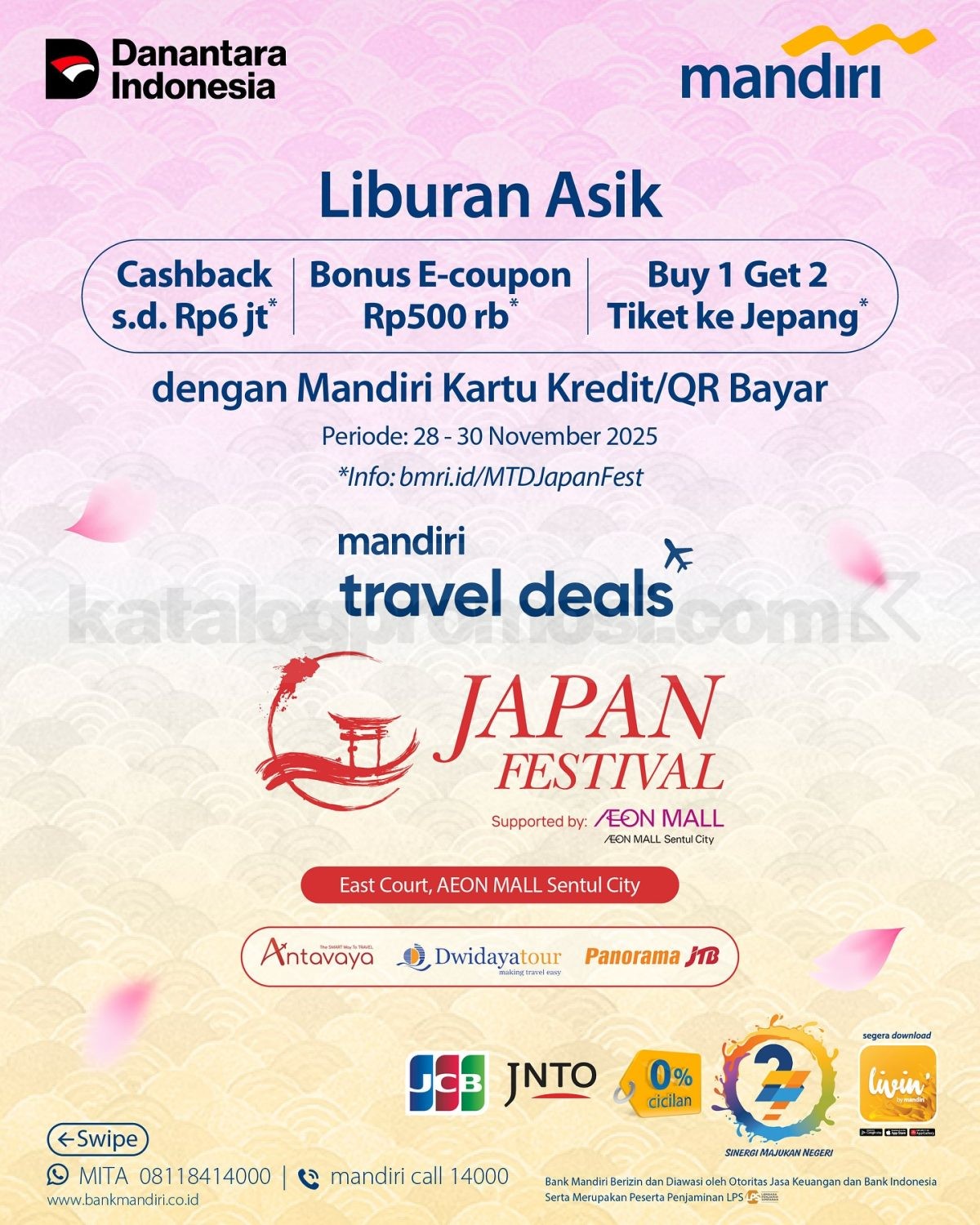 Mandiri Travel Deals Japan Festival Cashback hingga Rp6 Juta Mandiri Travel Deals Japan Festival Cashback hingga Rp6 Juta 1