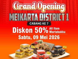 Promo Martabakku Grand Opening Diskon 50% All Variant di Meikarta Cikarang