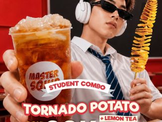 Promo Master Squid Student Combo Rp. 30.000 paket Tornado Potato dan Lemon Tea untuk pelajar