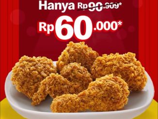 Promo McDonalds Mantap Rabu 5 Ayam Rp. 60.000 khusus McDelivery setiap hari Rabu sampai 27 Mei 2026