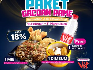 Promo Mie Gacoan Paket Gacoan Rame Diskon 18% gratis Mineral Water Vit
