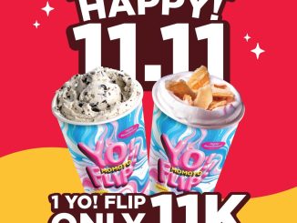 Promo Momoyo Double Happy 11.11 YO! FLIP Rp.11.000 dengan sensasi rasa lembut dan creamy