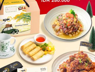 Promo My Kopi O Holiday Hampers Rp. 280.000 dengan isi menu lengkap dan bonus perlengkapan gifting