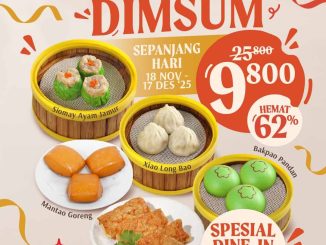 Promo Ocean 11 Pesta Dimsum Rp. 9.800 dengan menu Xiao Long Bao, Siomay, Mantao, dan Lumpia Kulit Tahu