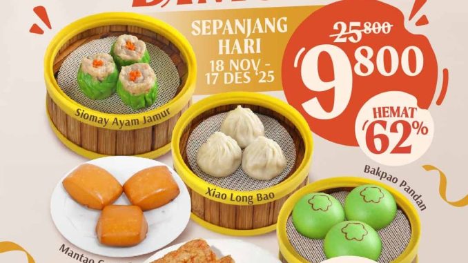 Promo Ocean 11 Pesta Dimsum Rp. 9.800 dengan menu Xiao Long Bao, Siomay, Mantao, dan Lumpia Kulit Tahu