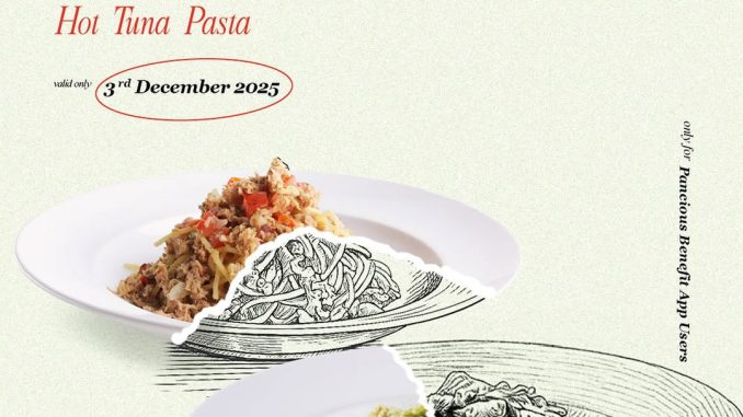 Promo Pancious Buy 1 Get 1 Free untuk Creamy Chicken Pesto dapat Hot Tuna Pasta gratis