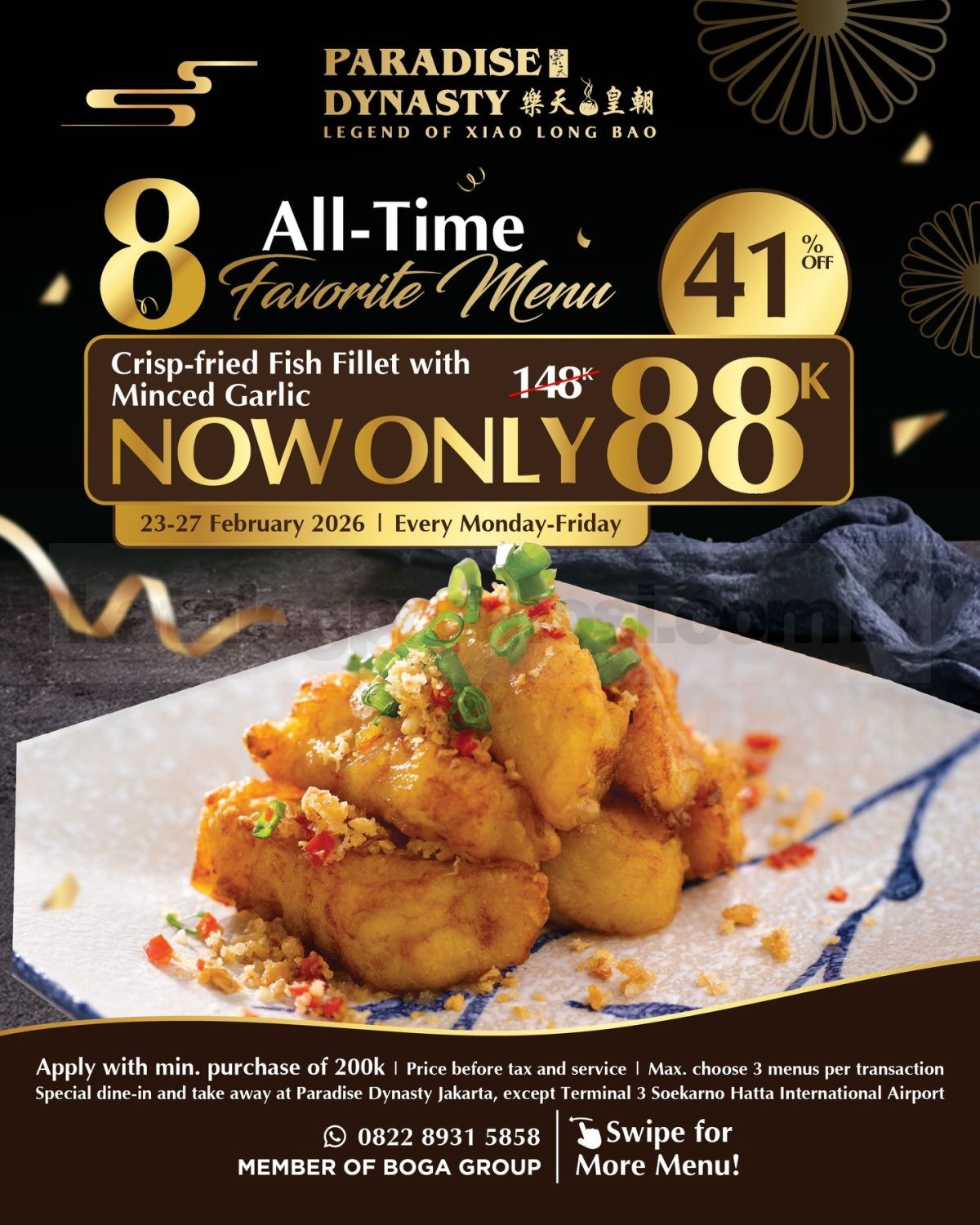 Promo Paradise Dynasty 8 All-Time Favorite Menu Rp. 88.000 Promo Paradise Dynasty 8 All-Time Favorite Menu Rp. 88.000 6