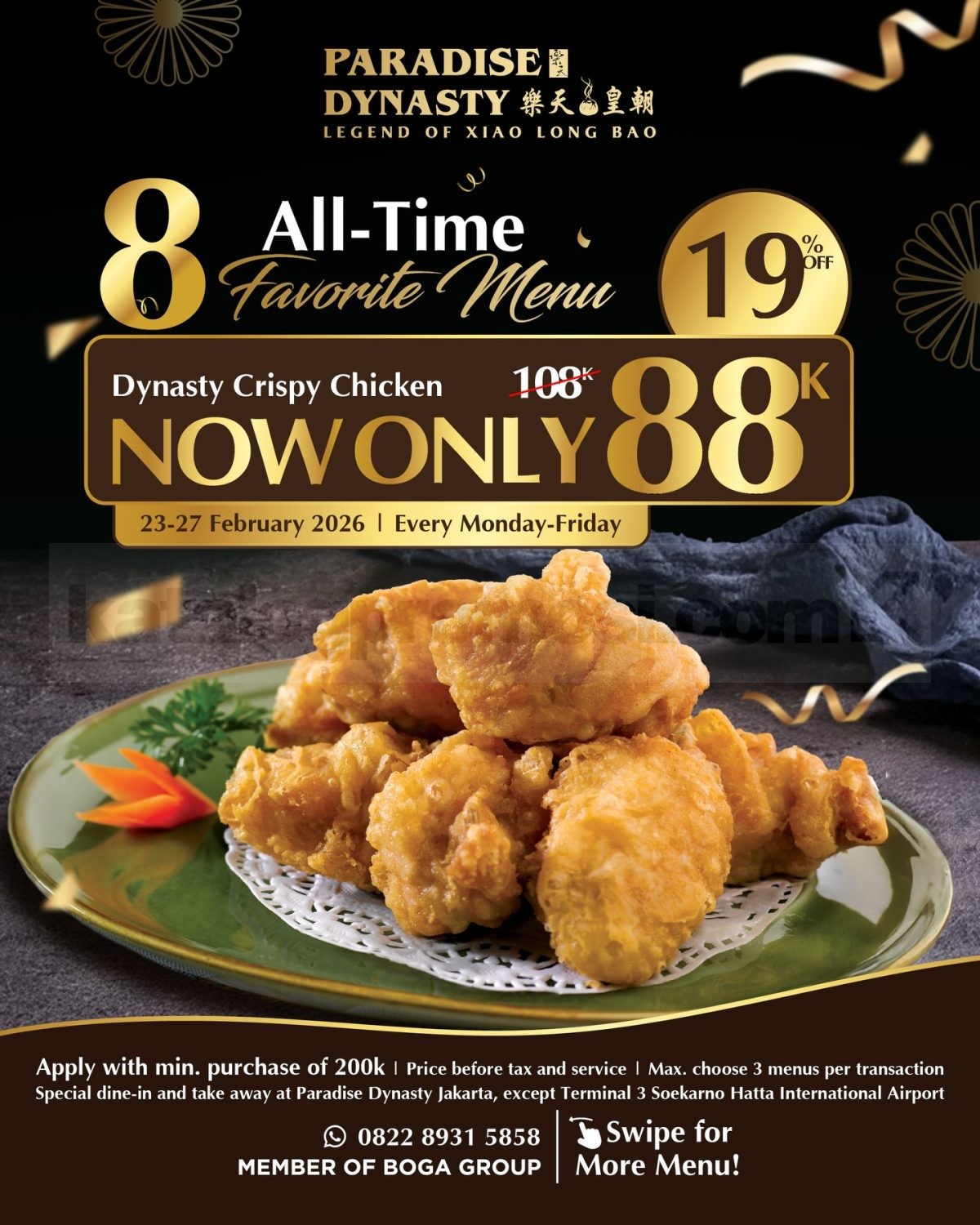 Promo Paradise Dynasty 8 All-Time Favorite Menu Rp. 88.000 Promo Paradise Dynasty 8 All-Time Favorite Menu Rp. 88.000 7