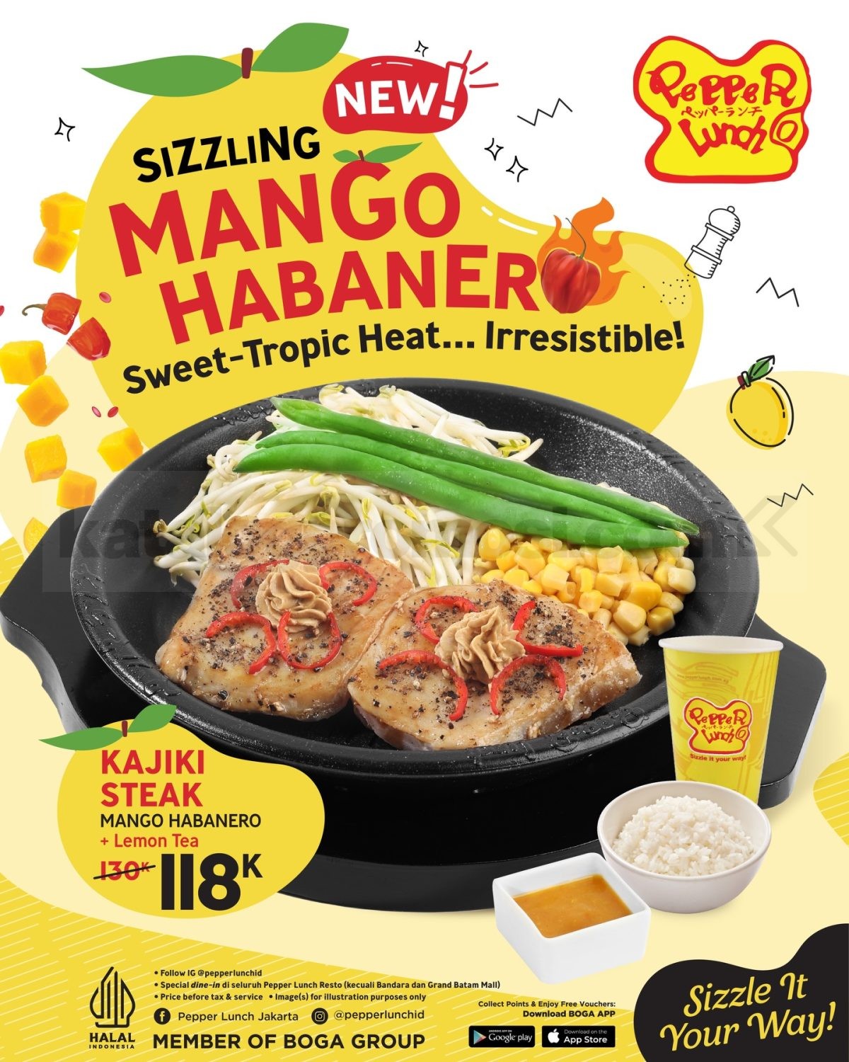 Promo Pepper Lunch NEW! Sizzling Mango Habanero Set mulai Rp. 85.000 Promo Pepper Lunch NEW! Sizzling Mango Habanero Set mulai Rp. 85.000 2
