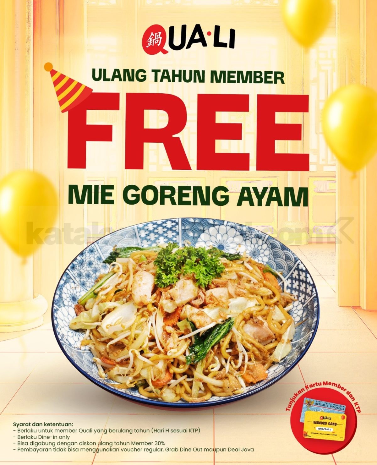 Promo Quali Birthday Treat Free Mie Goreng Ayam Promo Quali Birthday Treat Free Mie Goreng Ayam gratis untuk member yang berulang tahun