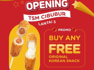 Promo Reddog Grand Opening TSM Cibubur Free Korean Snack bonus snack original setiap pembelian menu.
