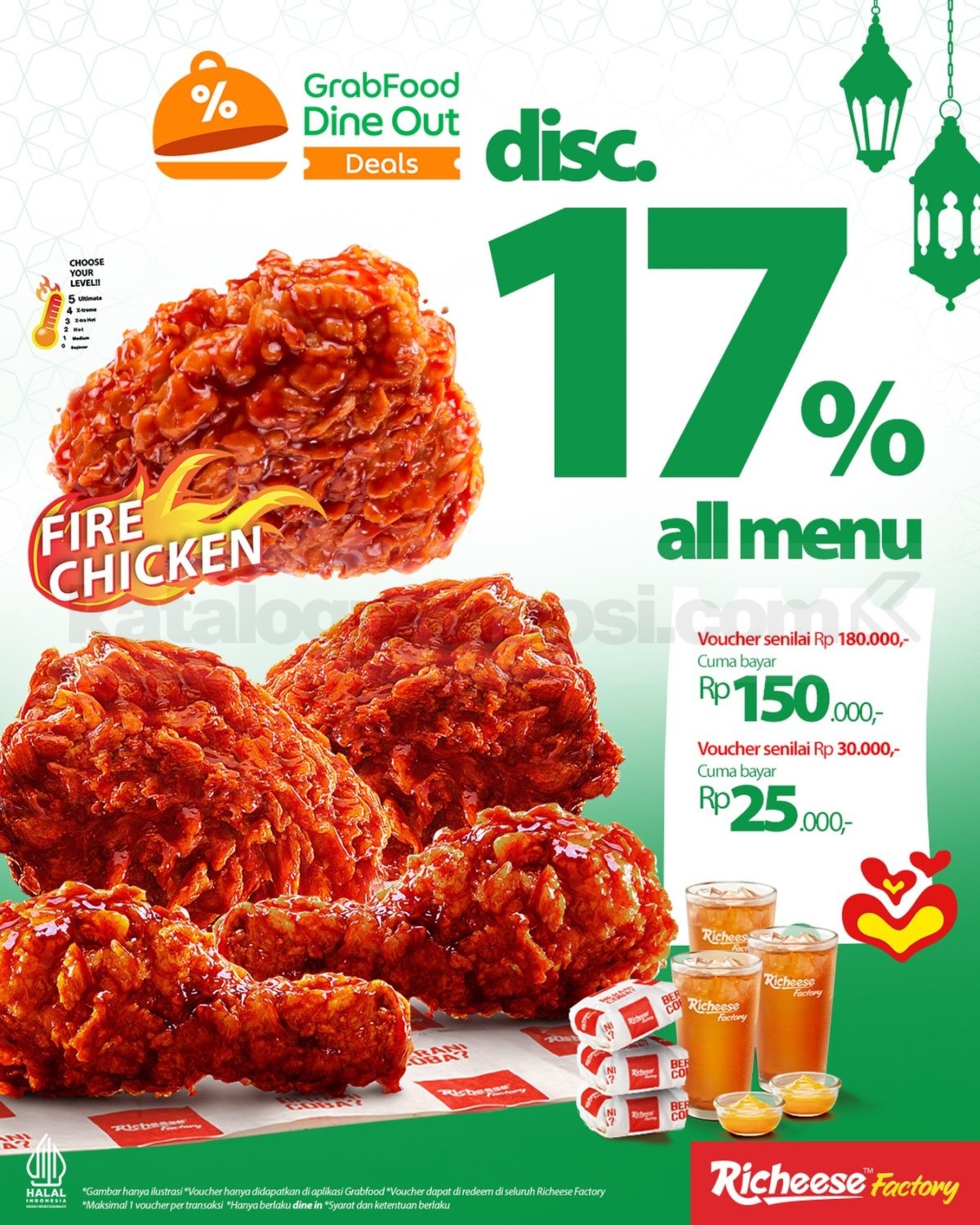 Promo Richeese Factory Grab Dine Out Diskon 17% All Menu Promo Richeese Factory Grab Dine Out Diskon 17% All Menu Maret 2026