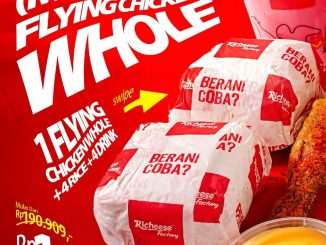 Promo Richeese Factory Mabar Flying Chicken Whole Rp. 140.909 untuk makan bareng