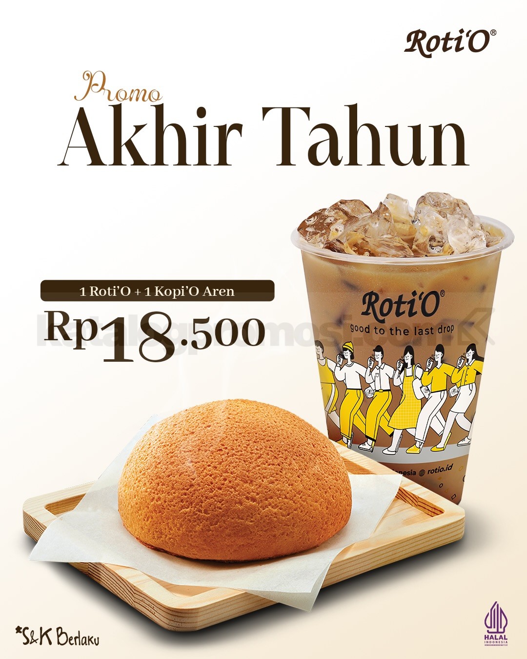 Promo Roti'O Akhir Tahun Paket Roti dan Kopi mulai Rp. 18.500 Promo Roti'O Akhir Tahun paket Roti'O dan Kopi'O Aren mulai Rp. 18.500