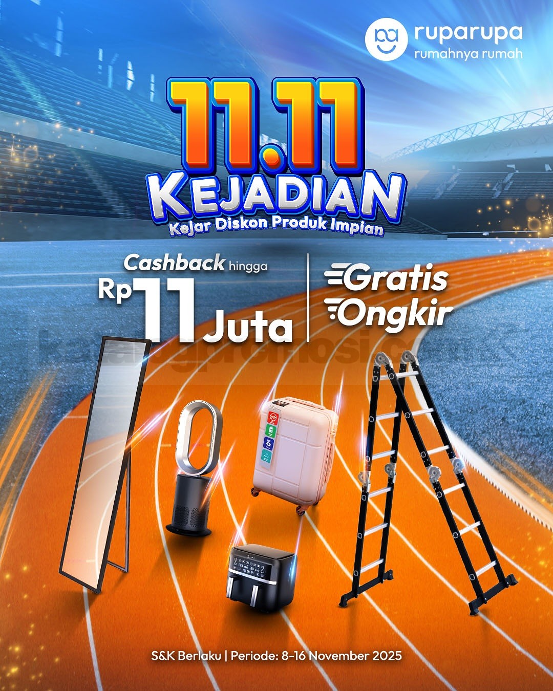 Promo Ruparupa 11.11 Cashback Rp. 11 Juta dan Tebus Murah Mulai Rp. 45.000 Promo Ruparupa 11.11 Cashback Rp. 11 Juta dan Tebus Murah Mulai Rp. 45.000 1