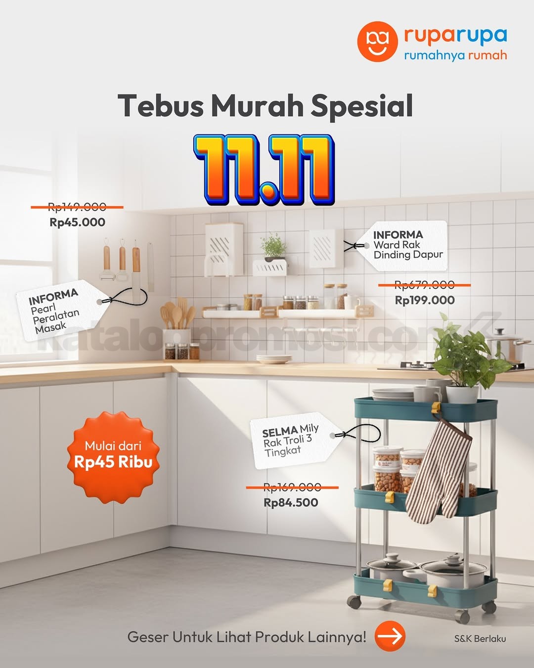 Promo Ruparupa 11.11 Cashback Rp. 11 Juta dan Tebus Murah Mulai Rp. 45.000 Promo Ruparupa 11.11 Cashback Rp. 11 Juta dan Tebus Murah Mulai Rp. 45.000 2