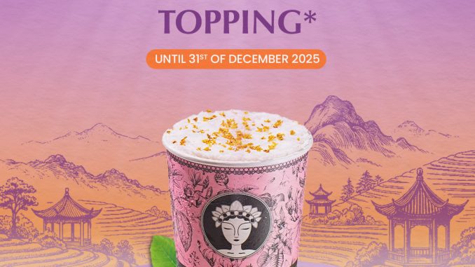 Promo Sancha Gratis Chewy Taro Ball Topping untuk setiap Large Milk Tea berlaku Desember 2025