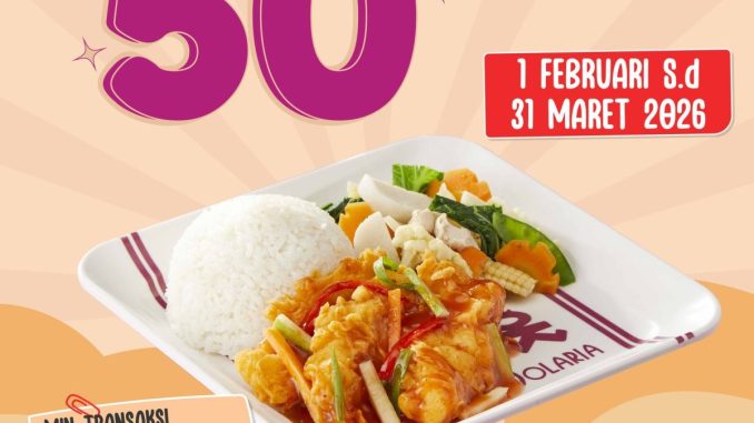 Promo Solaria Permata Bank Diskon Rp. 50.000 dine in minimal transaksi Rp. 250.000