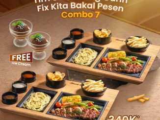 Promo Steak 21 Combo 7 Rp. 302.000 Free Ice Cream paket steak untuk 2 orang