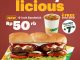 Promo Subway Meatylicious 6-inch beef patty cuma Rp.50.000 dengan upgrade combo free upsize drink