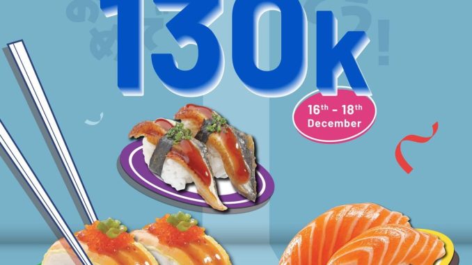 Promo Sushi Go Pesta HUT BRI Potongan Rp130.000 untuk transaksi BRImo Debit dan Kartu Kredit BRI