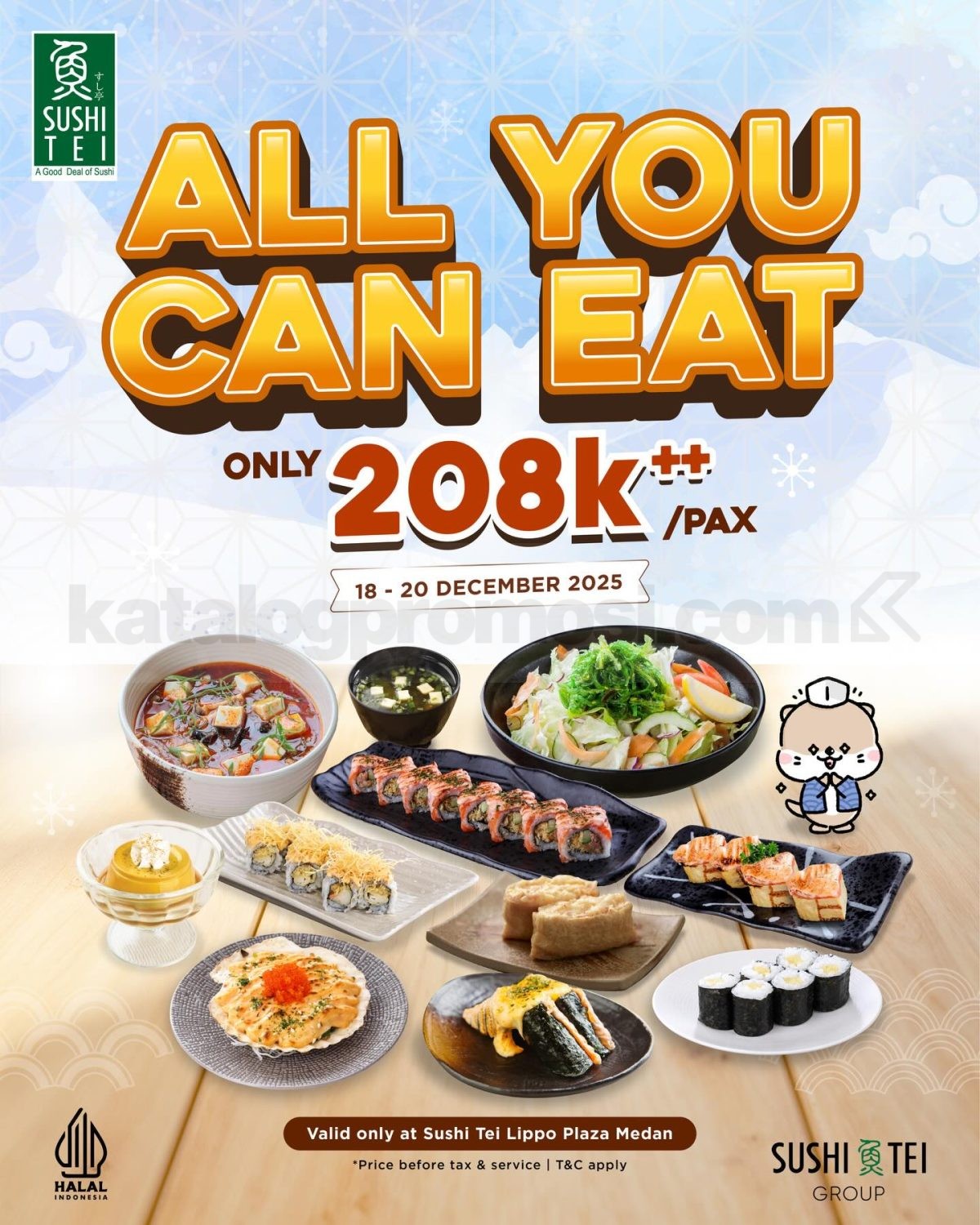 Promo SUSHI TEI Medan All You Can Eat Rp. 208.000 Promo SUSHI TEI Medan All You Can Eat Rp. 208.000 1