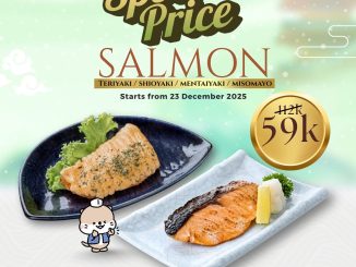 Promo Sushi Tei Special Price Salmon mulai Rp. 59.000 dengan pilihan Teriyaki Shioyaki Mentaiyaki Misomayo