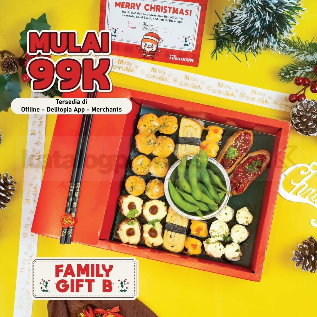 Promo Sushikun Christmas Hampers Mulai Rp.99.000 Promo Sushikun Christmas Hampers Mulai Rp.99.000 2