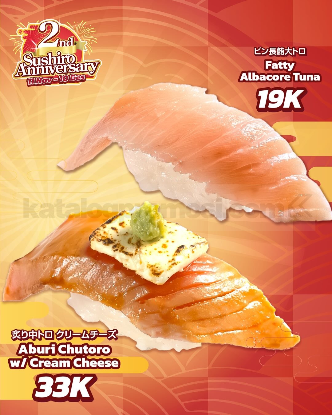 Promo SUSHIRO 2nd Anniversary Sushi Mulai Rp. 14ribu Promo SUSHIRO 2nd Anniversary Sushi Mulai Rp. 14ribu 6