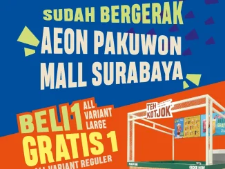 Promo Teh Kotjok Opening AEON Pakuwon Mall beli 1 gratis 1 dan bonus bookmark