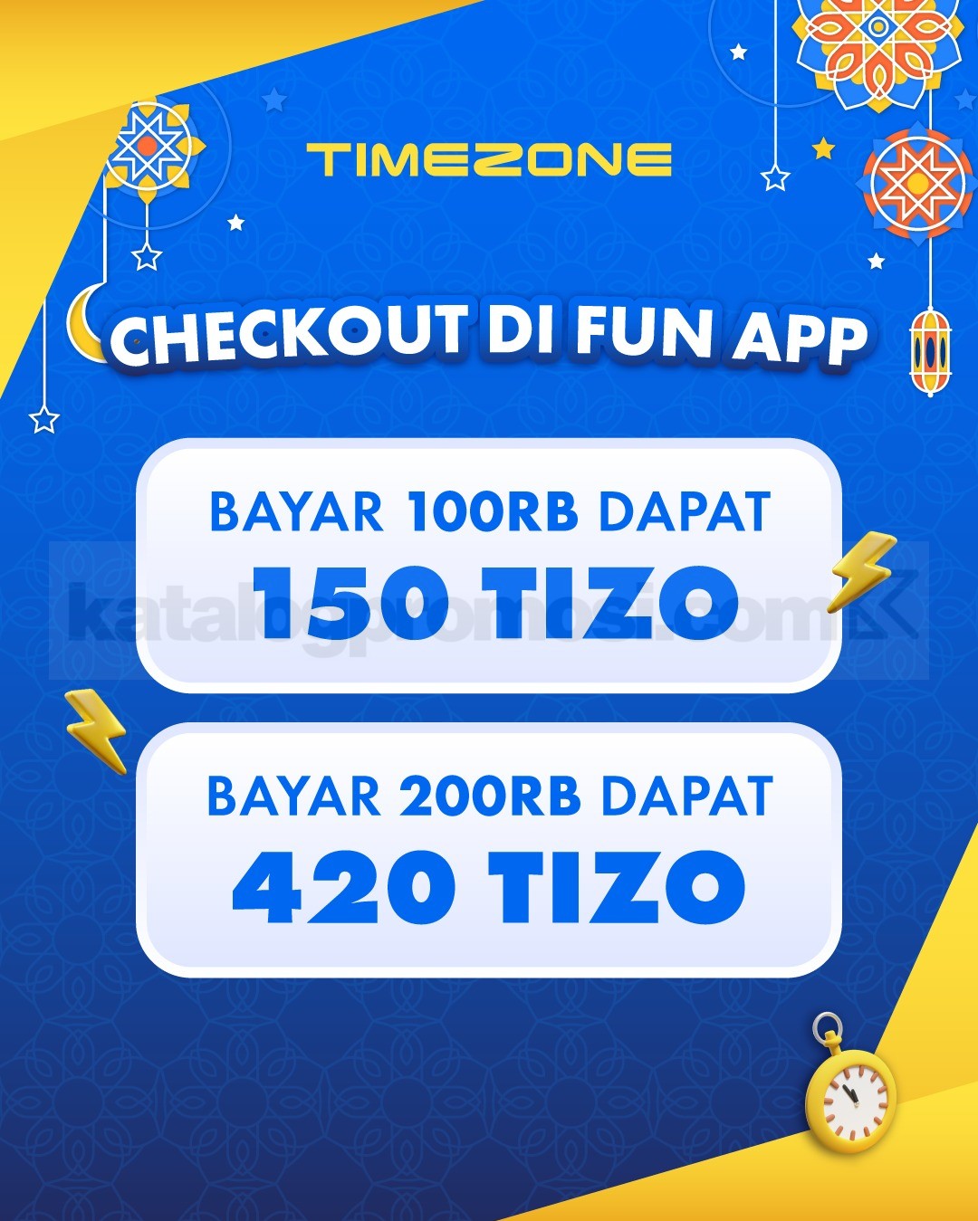 Promo Timezone Flash Sale Sahur Seru Bonus Tizo hingga 150% Promo Timezone Flash Sale Sahur Seru Bonus Tizo hingga 150% 1