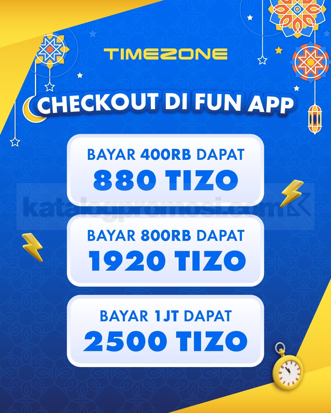 Promo Timezone Flash Sale Sahur Seru Bonus Tizo hingga 150% Promo Timezone Flash Sale Sahur Seru Bonus Tizo hingga 150% 2