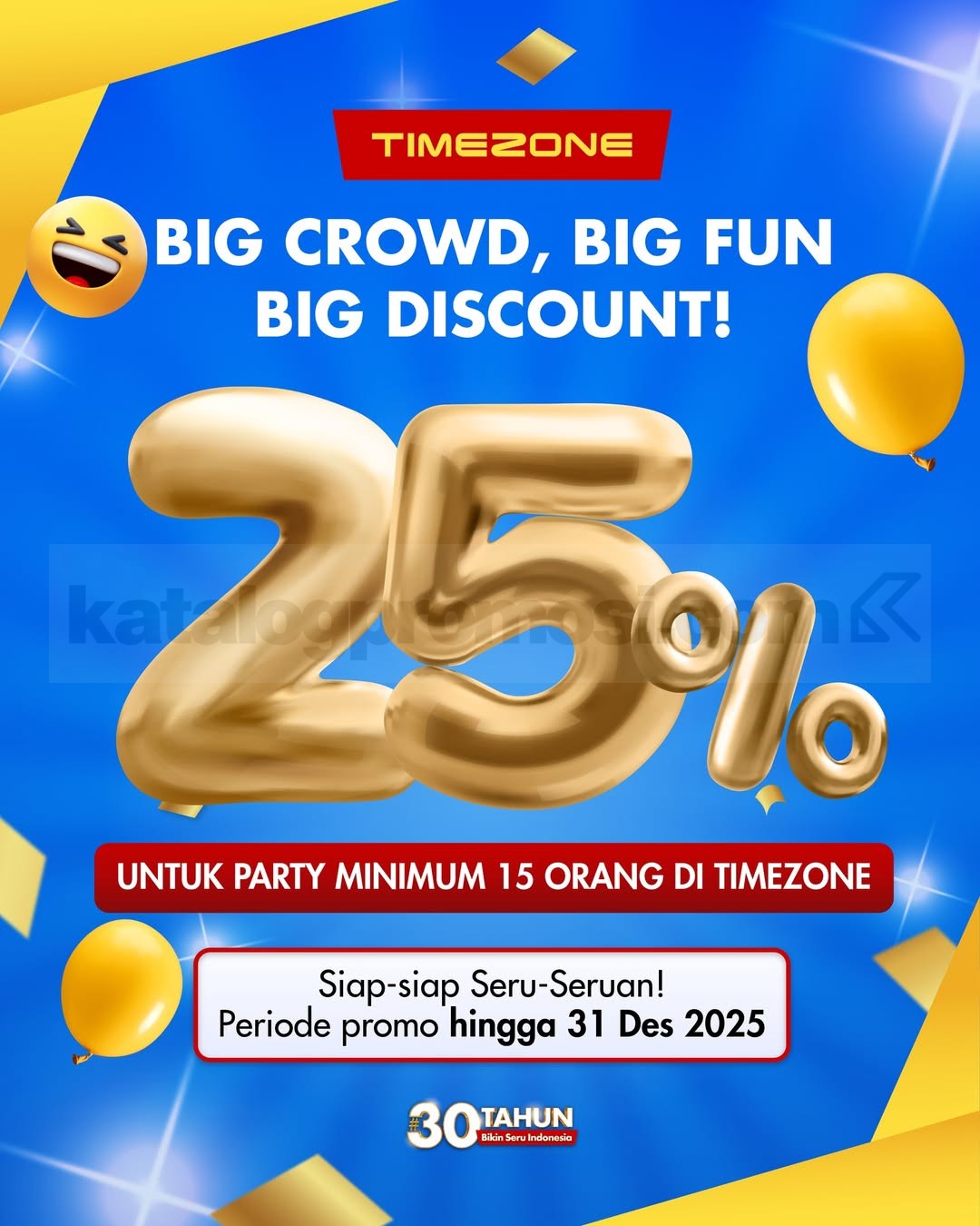Promo Timezone Party Package Diskon 25% Promo Timezone Party Package Diskon 25%
