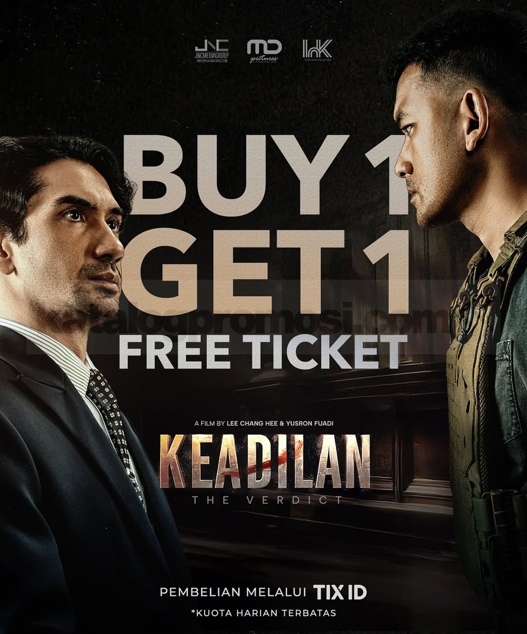 Promo TIX ID Beli 1 Gratis 1 Tiket Keadilan The Verdict Promo TIX ID Beli 1 Gratis 1 Tiket Keadilan The Verdict berlaku 20-21 November 2025 di aplikasi TIX ID