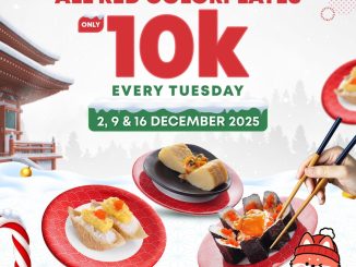 Promo Tom Sushi Summarecon Mall Serpong Red Colorplate Rp. 10.000 untuk piring merah di belt