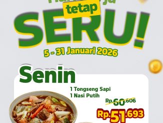 Promo Tong Tji Tea House menu makan siang weekday mulai Rp. 16.043 dengan menu berbeda tiap hari