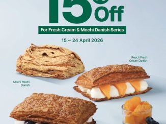Promo Tous les Jours Fresh Cream Danish Diskon 15% periode 15 – 24 April pembelian minimal 3 produk