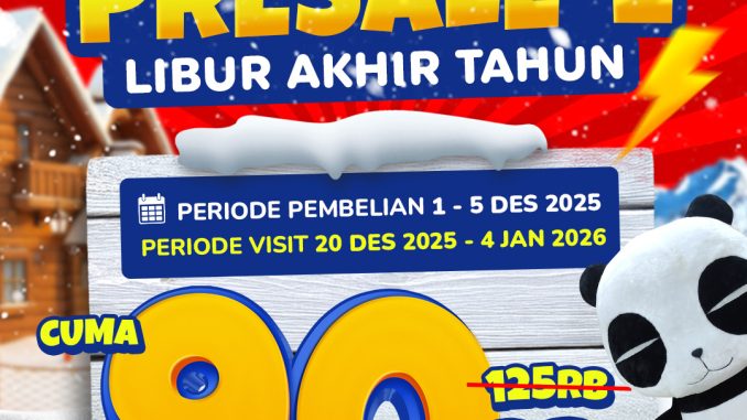 Promo Trans Snow World Bekasi Presale-2 tiket Rp. 90.000/orang periode 1–5 Desember 2025