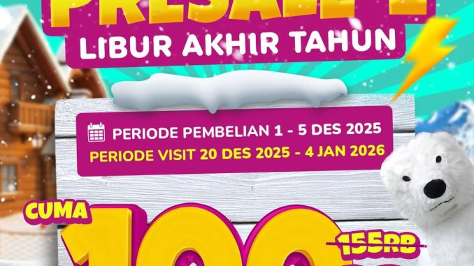 Promo Trans Snow World Bintaro Presale-2 Tiket Rp. 100.000 untuk liburan akhir tahun lengkap fasilitas kereta gantung & sepatu boots