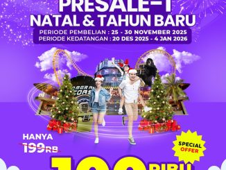 Promo Trans Studio Cibubur PreSale-1 Tiket Akhir Tahun Rp. 100.000 dengan periode pembelian terbatas dan jadwal kunjungan akhir tahun