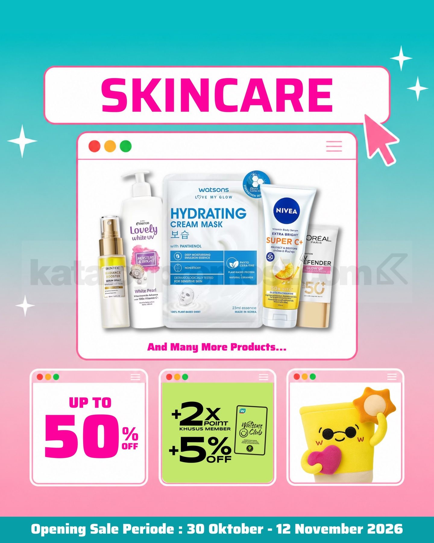 Promo Watsons Opening Sale Diskon hingga 50% Promo Watsons Opening Sale Diskon hingga 50% 2
