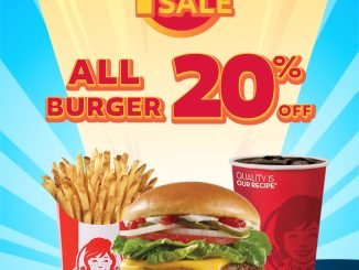 Promo Wendys One Day Sale Diskon 20% Burger tanggal 14 Mei 2026 untuk semua burger ala carte dan combo di seluruh store