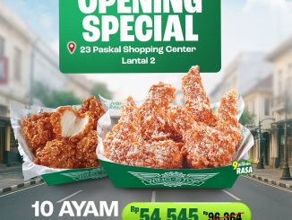 Promo Wingstop Opening Bandung 10 Ayam Goreng + Flavor Spinner mulai Rp. 54.545 3