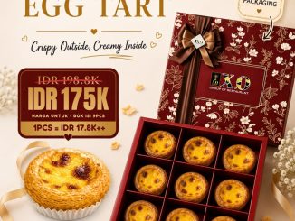 Promo X.O Restaurant Portuguese Egg Tart 9 pcs Rp. 175.000 dengan free elegant packaging premium