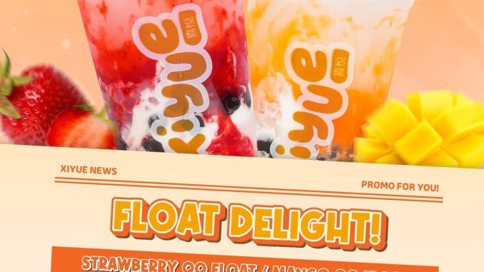 Promo XiYue Float Delight Mulai Rp. 18.000 Strawberry QQ Float & Mango QQ Float