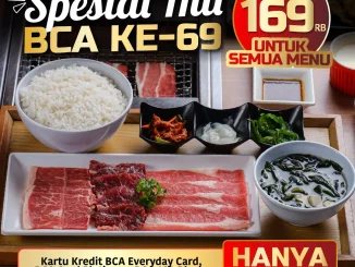 Promo Yakiniku Like HUT BCA Diskon Rp. 169ribu min transaksi Rp. 669ribu 21-22 Februari 2026