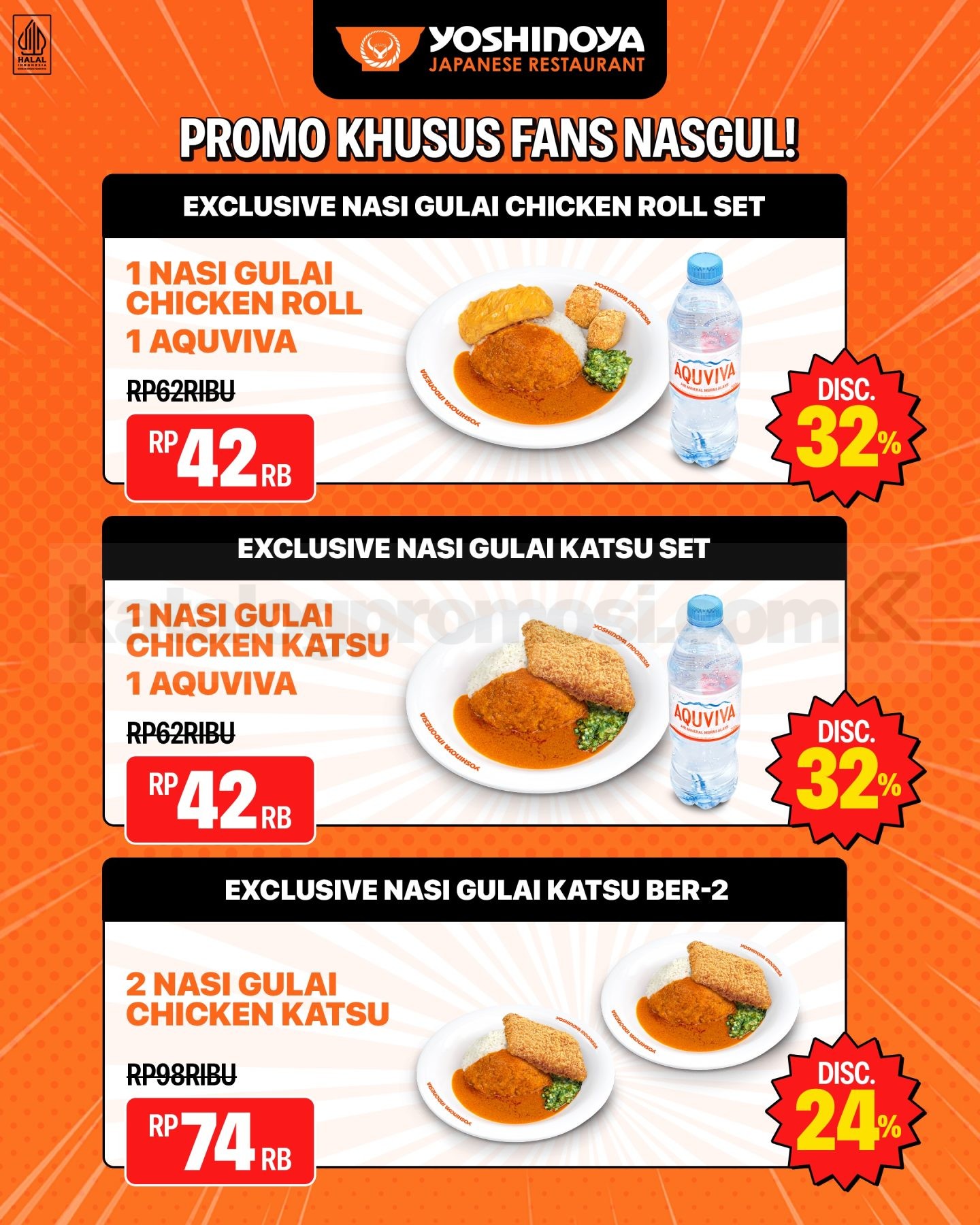 Promo Yoshinoya Spesial QPON Menu Favorit Mulai Rp. 35.000