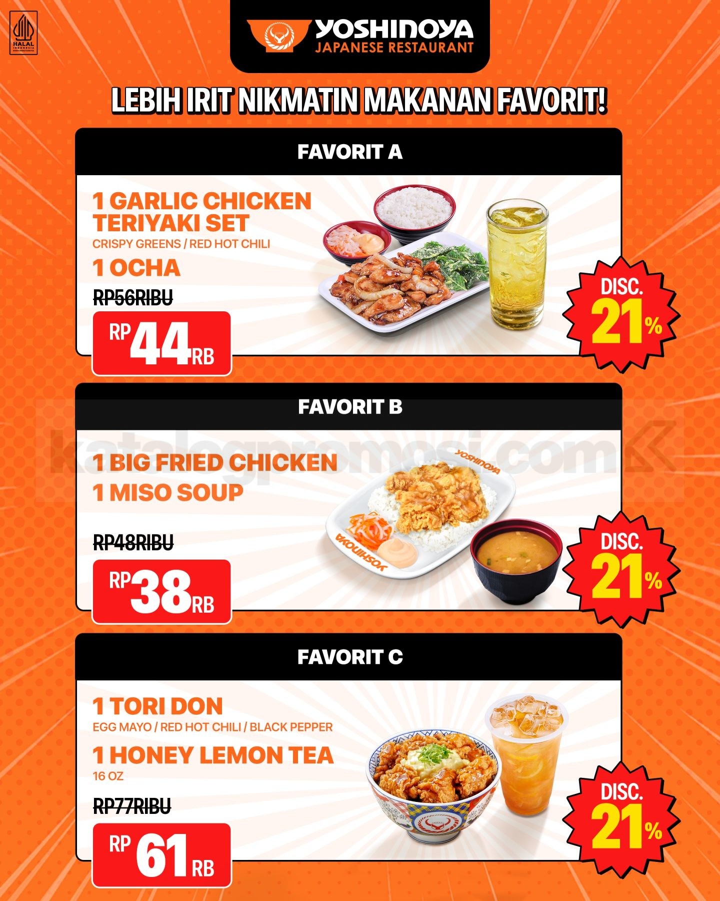 Promo Yoshinoya Spesial QPON Menu Favorit Mulai Rp. 35.000