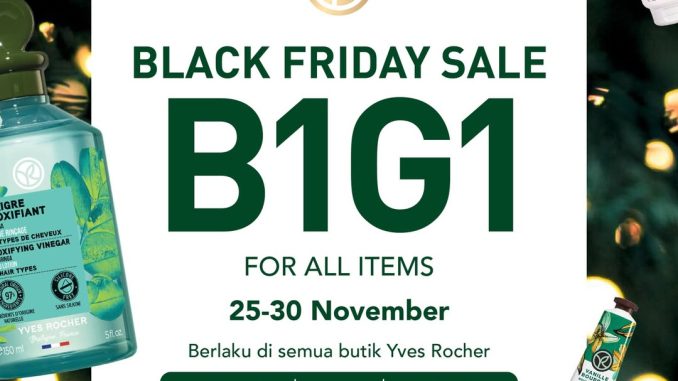 Promo Yves Rocher Black Friday Sale Buy 1 Get 1 Free di butik