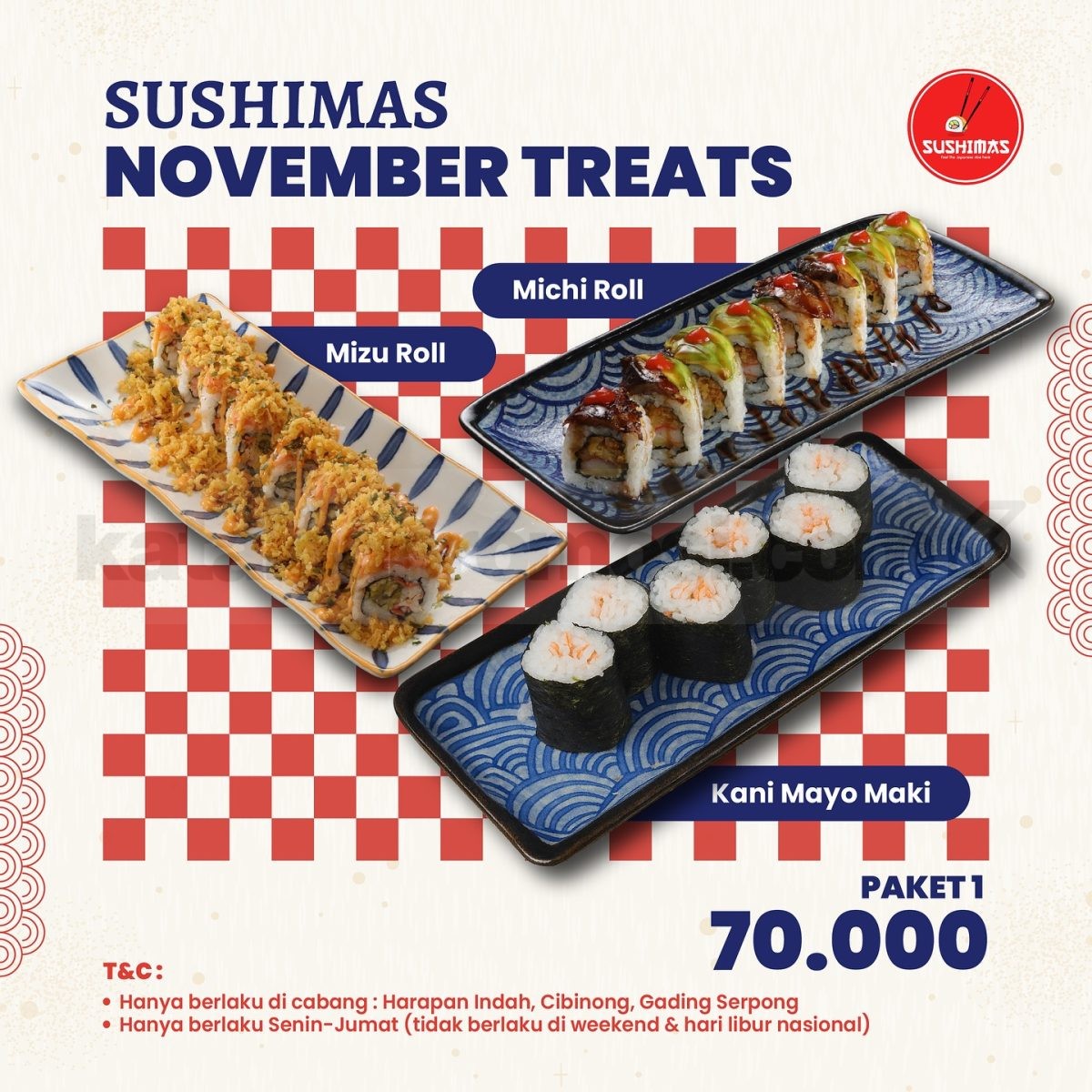 Promo Sushimas November Treats! Paket Favorit mulai Rp70.000